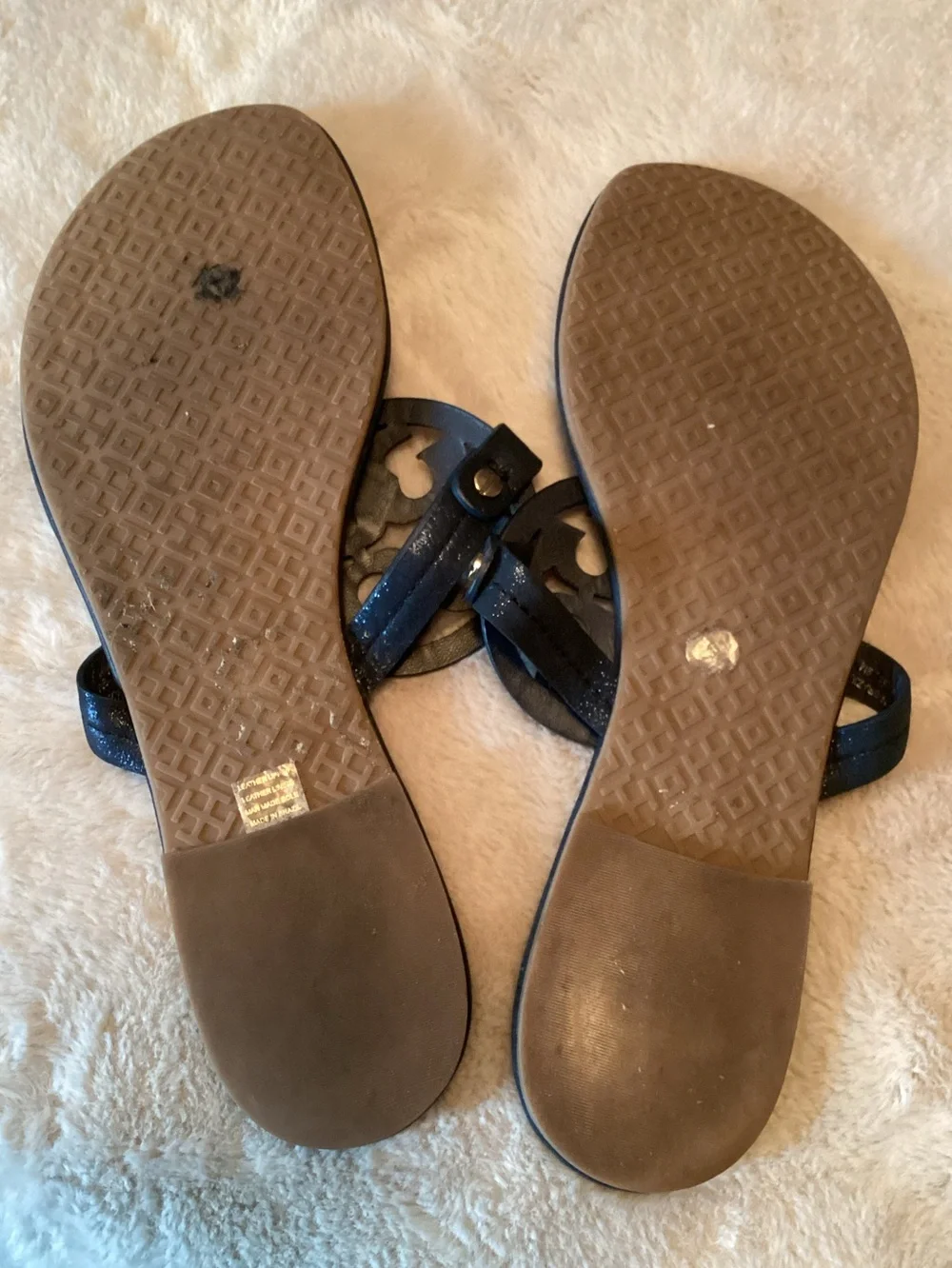 Tory Burch Miller Blue Thong Sandals - Size 9